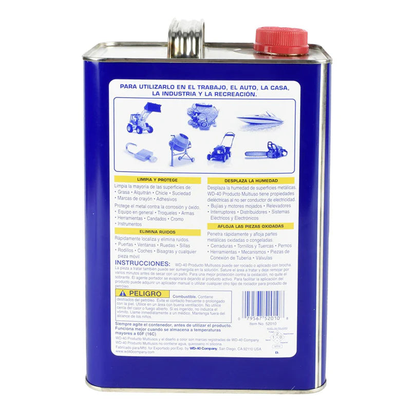 LUBRICANTE/ACEITE MULTIUSOS, AFLOJATODO, LIMPIA Y LUBRICA ENVASE DE 1 GALON. WD-40