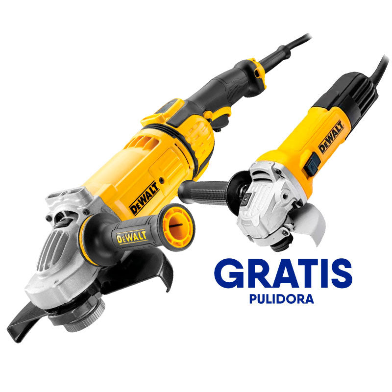 Combo Pulidora Dewalt DWE4579-750: 9" 2,700W + 4-1/2" 750W