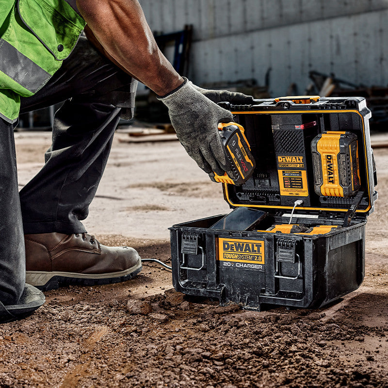 Cargador De 20v Doble Puerto De Tipo Caja De Almacenaje Serie Toughsystem 2 0 De Carga Simultanea Dewalt