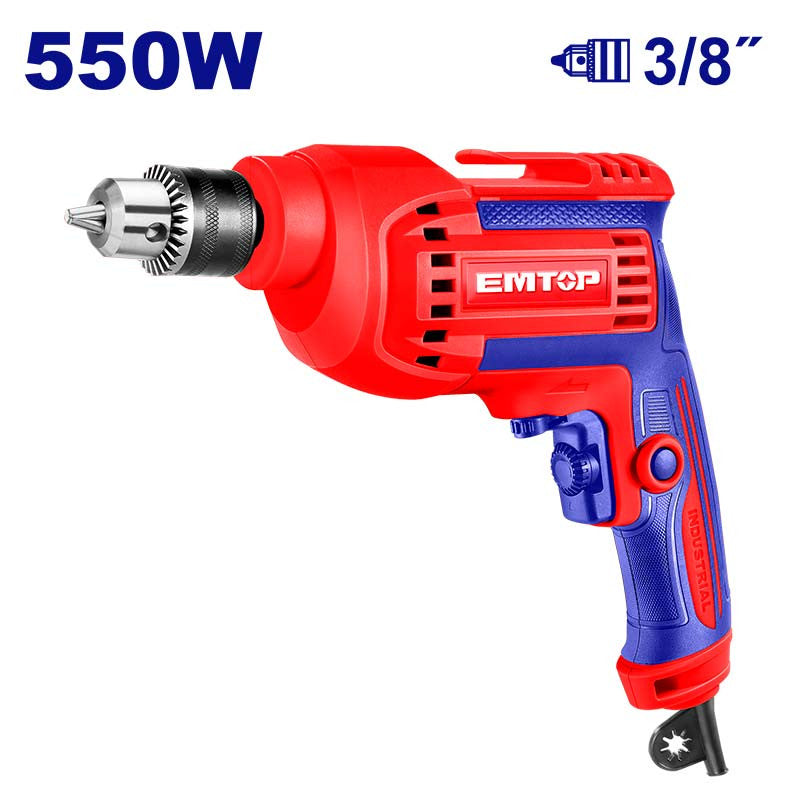 Barreno/Taladro 550W 3/8" Velocidad Variable | EMTOP ULEDL556