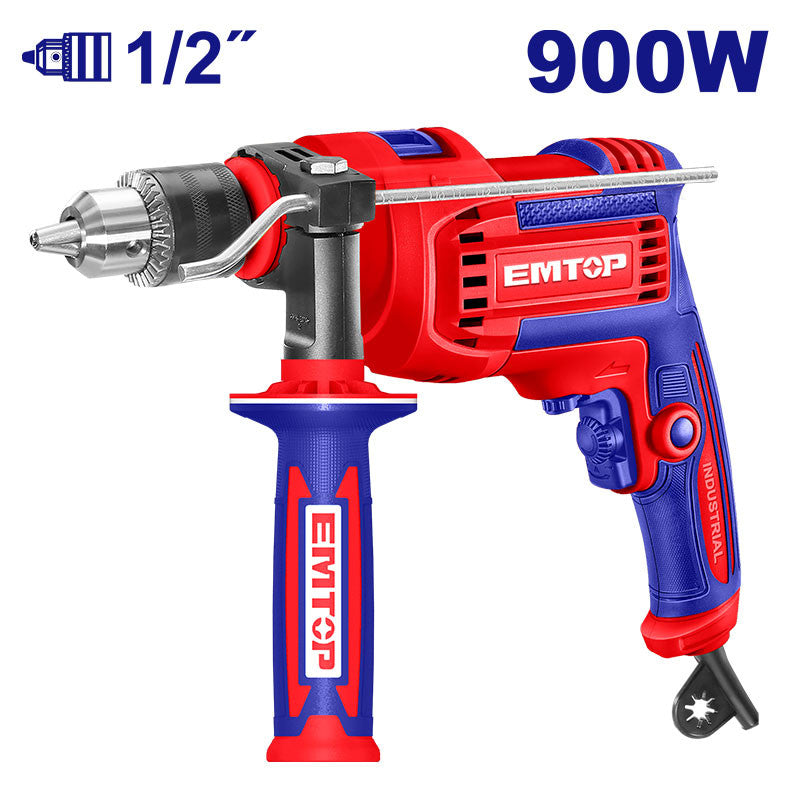 Barreno Percutor 900W 1/2" Velocidad Variable | EMTOP ULMDL0906