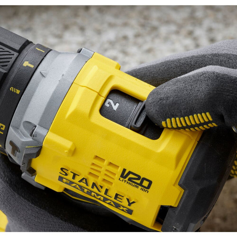 Barreno Percutor Inalámbrico 20V 1/2" Brushless 60 Nm + 2 Baterías y Maleta | STANLEY SBD715C2K-B3