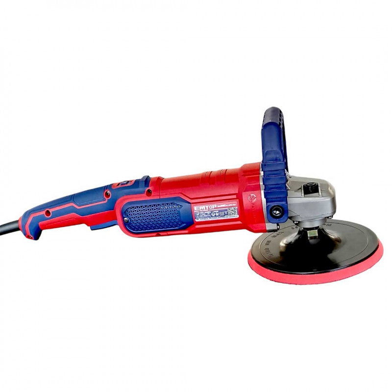 Pulidora Lustradora De 7 Pulgadas, 1400 Watts, Velocidad Variable 1500 A 3600 RPM. Marca Emtop