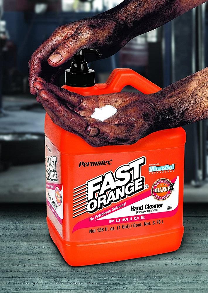 Lavamanos Fast Orange Para Eliminar Resinas, Aceite, Grasa, Alquitrán, Suciedad, 1 Galón, Permatex
