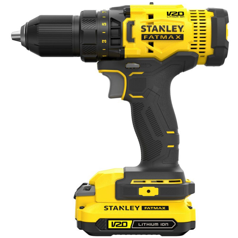 Barreno Rotacional Inalámbrico 20V 1/2" Mandril Rápido + Baterías y Maletín | STANLEY SCD700C2K-B3