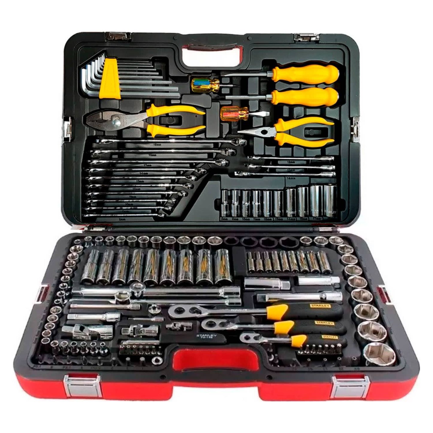 [R99-150LA-86-504] -Juego 150 Herramientas Mecanicas Racing, Copas, Llaves, Alicates, Adaptadores, Gratis Juego De Copas Mm 86-504. Stanley