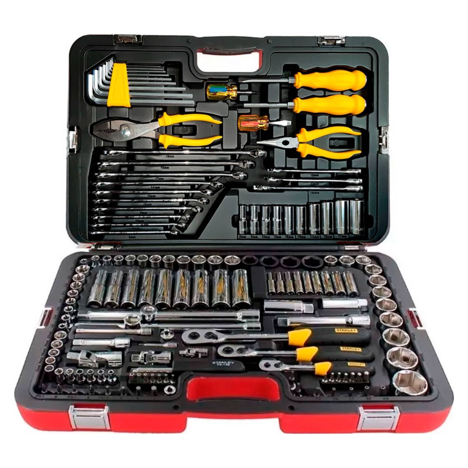 [R99-150LA-86-504] -Juego 150 Herramientas Mecanicas Racing, Copas, Llaves, Alicates, Adaptadores, Gratis Juego De Copas Mm 86-504. Stanley