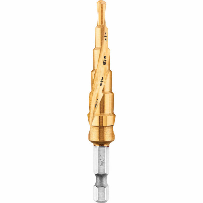 [DWA1784IR] -Broca Escalonada, 3/16 Pulg Hasta 1/2 Pulg, Hex 1/4 Pulg, De Titanio. Marca Dewalt