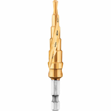 [DWA1784IR] -Broca Escalonada, 3/16 Pulg Hasta 1/2 Pulg, Hex 1/4 Pulg, De Titanio. Marca Dewalt