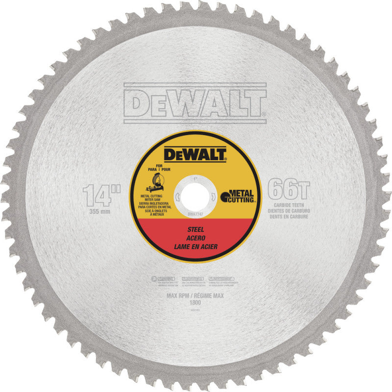 [DWA7747] -Disco De 14 Pulgadas 70 Dientes Para Metales Ferrosos Usarse Con La Tronzadora Dw872