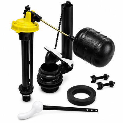 KIT DE REPARACION COMPLETO PARA TANQUE DE SANITARIO, 2 PLG X 10 PLG, PALANCA BLANCA. FAMA