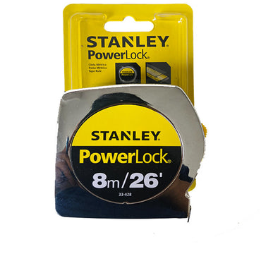 [33-428S] -Cinta Metrica, Tipo Powerlock, 1 Pulgadas X 8 Metros. Marca Stanley