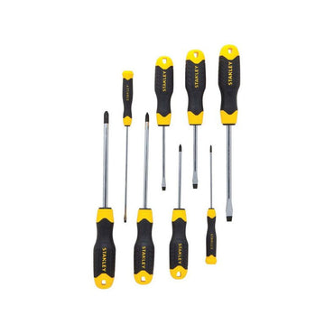 [STMT66675-840] -Juego De 8 Destornilladores Cushiongrip, 4 Planos Estandar Y 4 Phillips. Stanley
