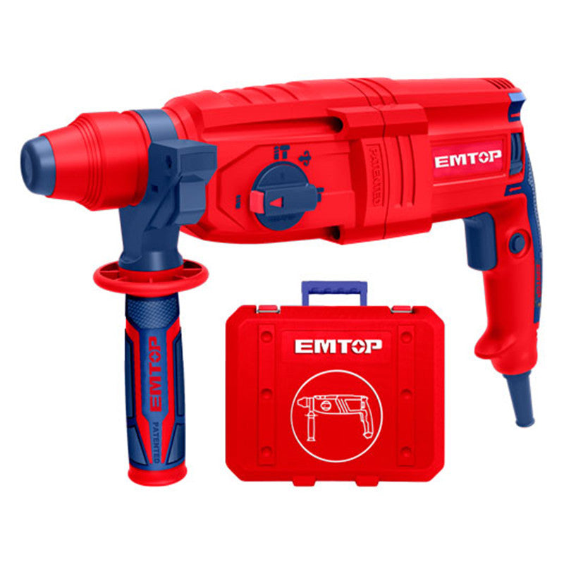ROTOMARTILLO SDS PLUS, 800 WATTS, 2.5 JOULES, 1,100 RPM, 4,000 GPM. MARCA EMTOP