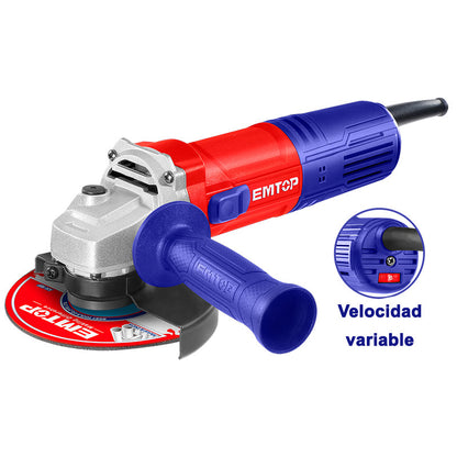 Pulidora de 5 Pulgadas, con velocidad variable, 900 watts, EMTOP