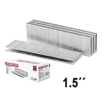 CAJA DE 2,500 GRAPAS, CORONA 7/32 PULG, 5.7 MM, 1-5/8 PULG DE PROFUNDIDAD, 40 MM, P/ECBN544001. MARCA EMTOP