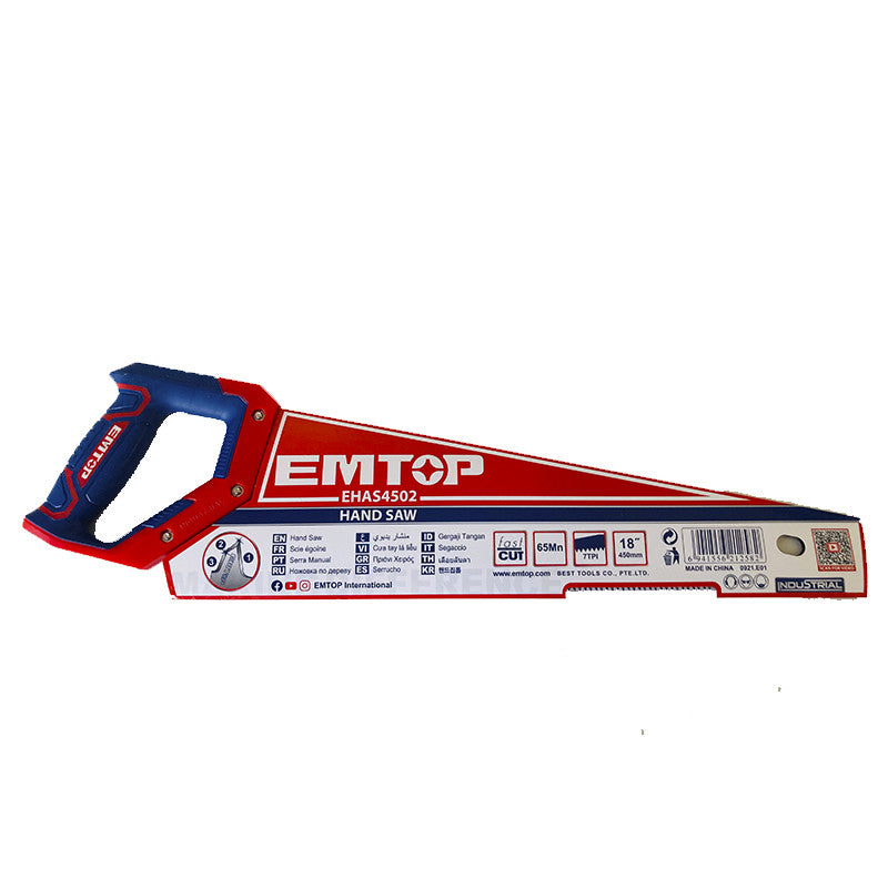 [EHAS4502] -Serrucho De 18 Pulgadas ,7 Dientes Por Pulgada. Marca Emtop