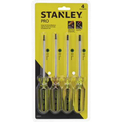 [STHT69173] -Juego De 4 Destornilladores, Pro Punta Torx , T15, T20, T25 Y T30. Marca Stanley