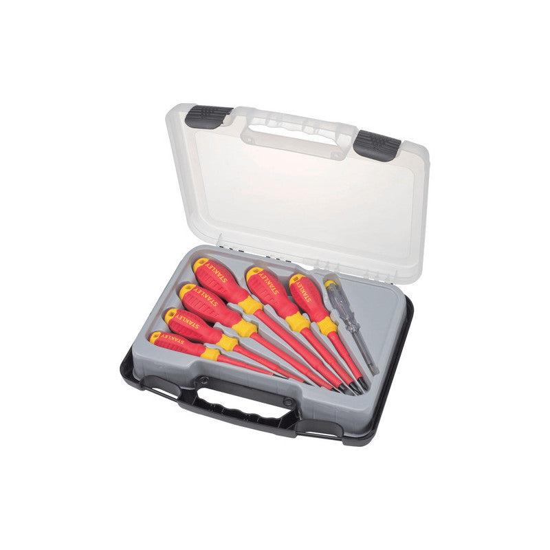 [STMT60175-LA] -Juego De 7 Destornilladores Aislados, 1,000 Voltios, Maxsteel, No. 1 Y No. 2, 2.5, 3, 4, 5.5 Y 6.5 Mm. Marca Stanley