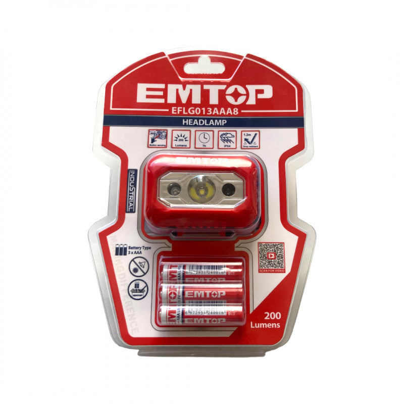 [EFLG013AAA8] -Linterna Para Casco Con Sensor De Movimiento. Marca Emtop