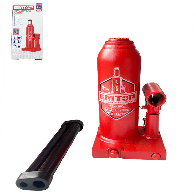 [EHJK1041] -Tricket De Botella, 4 Toneladas, De 7 A 14 Pulg De Altura, Con Valvula De Seguridad. Marca Emtop