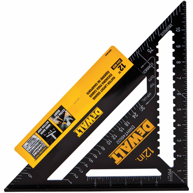 ESCUADRA DE VIGA, MATERIAL DE ALUMINIO EXTRAGRUESO, MEDIDA DE 12 PULGADAS DE LARGO. MARCA DEWALT