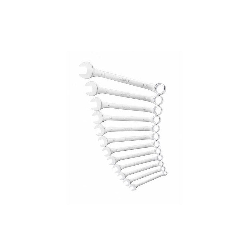 [71-608] -Juego 12 Llaves Combinadas De 8, 9, 10, 11, 13 Y 15 Mm, 11/16, 5/8, 9/16, 1/2, 7/16 Y 3/8 Pulg, 12 Puntos. Marca Stanley