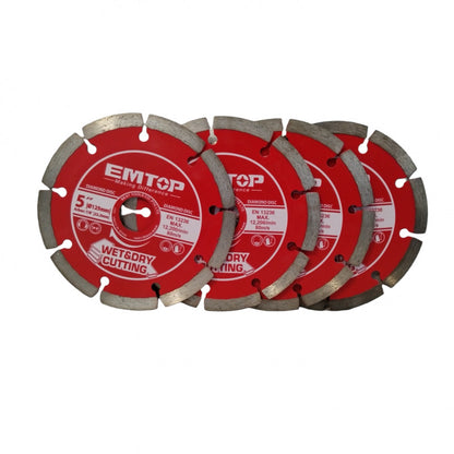 [ULMCR15001] -Cortadora De Concreto Ranuradora De 5 Pulgadas, 1500 Watts, Eje 5/8, 10,500 Rpm, Incluye 4 Discos De Corte. Emtop