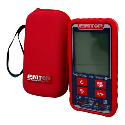 [EDMR160013] -Multimetro Digital, Detecta Voltaje Sin Contacto, Probador De Diodo, Indicador De Bateria, Apagado Automatico.emtop