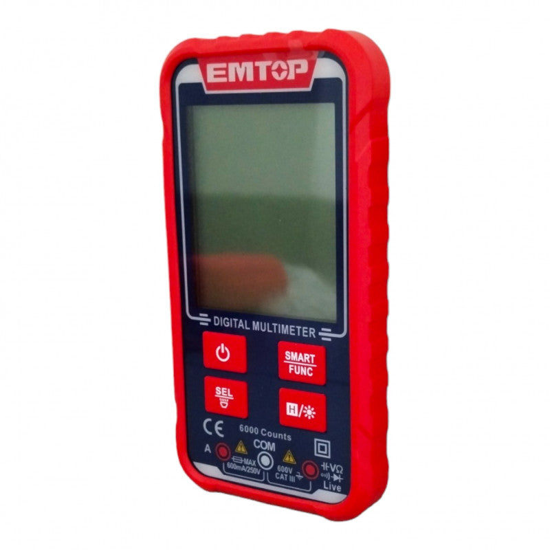 [EDMR160013] -Multimetro Digital, Detecta Voltaje Sin Contacto, Probador De Diodo, Indicador De Bateria, Apagado Automatico.emtop