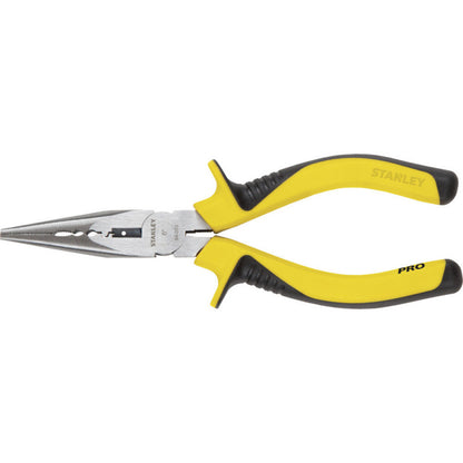 [84-053LA] -Alicate Pro Punta Larga, Superficie Pela Cable, Largo 6 Pulg, Ancho De 2 Pulg, Ancho De Punta 2/5 Pulg. Marca Stanley