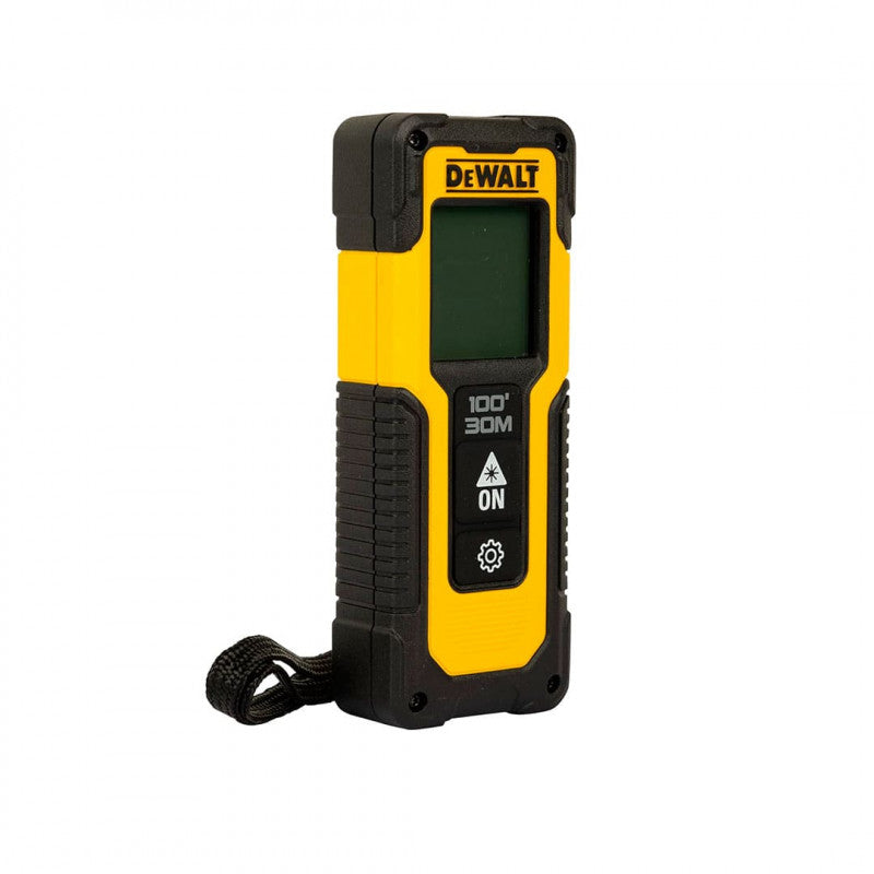 [DWHT77100] -Medidor Laser Rojo De Distancia, Rango 30 Metros, Pantalla Iluminada, Preiscion + - 1/8 Pulgadas, 1.5 Mm. Marca Dewalt