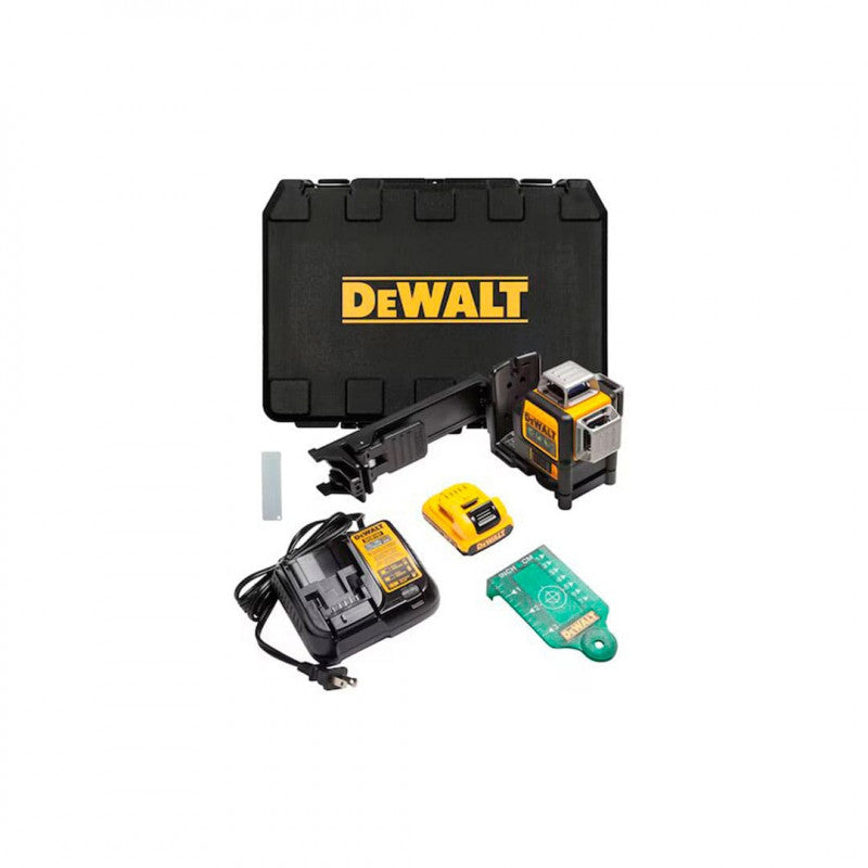 [DW089LG-K] -Nivel Laser De 3 Lineas Cruzadas De 360 Grados 12 Voltios Luz Verde, Incluye Cargador Y Bateria De 12 Volt.marca Dewalt