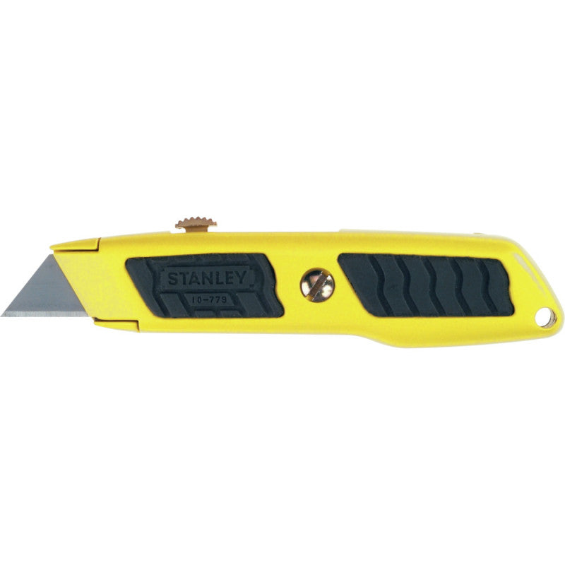 [10-779] -Cuchilla Retractil, Bi-Material, Largo De 5-3/8 De Pulgadas, 137 Milimetros, Con 3 Cuhchillas. Marca Stanley