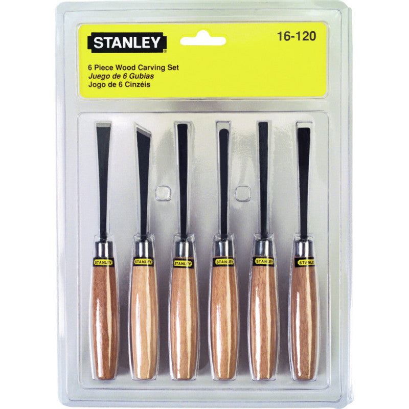 [16-120] -Juego 6 De Gubias, Para Tallado De Madera. Marca Stanley
