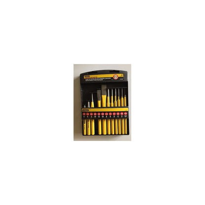 JUEGO DE 12 PIEZAS, CINCELES Y BOTADORES MANUALES. MARCA STANLEY