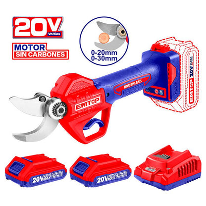Tijera Podar Inalambrica 20V Brushless Emtop