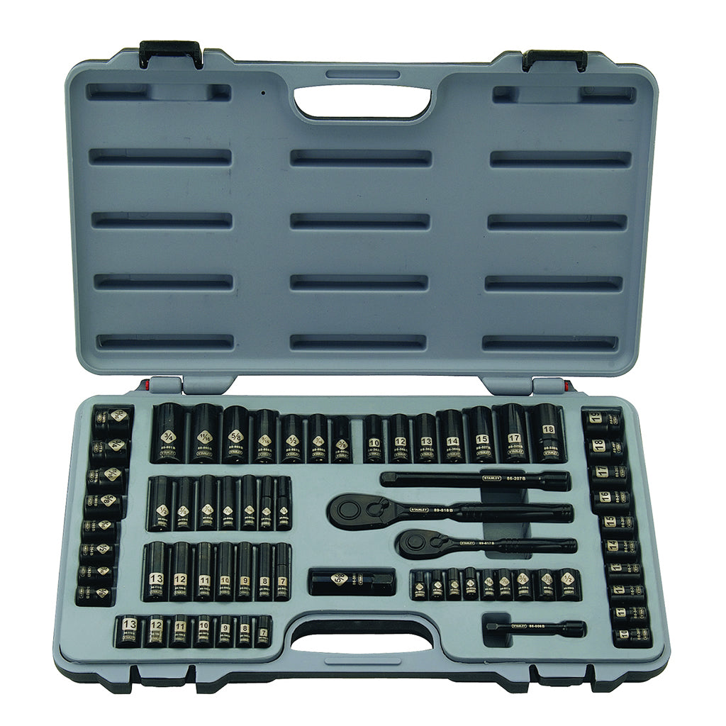 Juego de Copas y Accesorios 1/4 y 3/8 con Ratchets – STANLEY