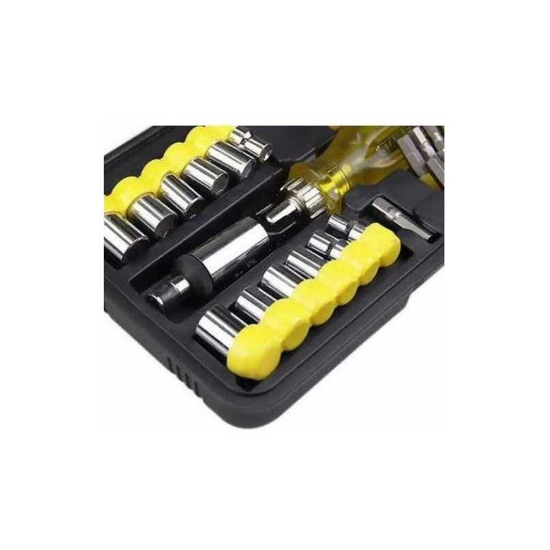 [68-736] -Juego De Destornillador Con Ratchet 47 Piezas, Copas Y Puntas. Marca Stanley