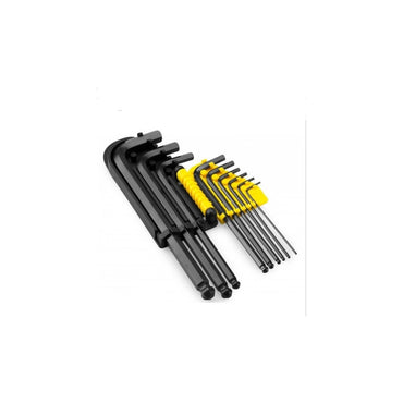 [69-256] -Juego De 9 Llaves Hexagonales/Allen Largas Con Punta Redonda, Largas, Ametricas, De 1.5 A 10 Mm. Marca Stanley