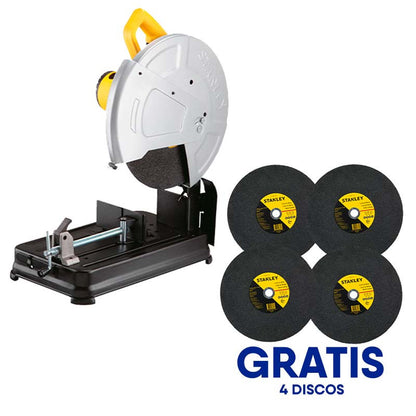 Tronzadora Con 4 Discos Gratis De 14 Pulg De 2 De 200 Watts Marca Stanley
