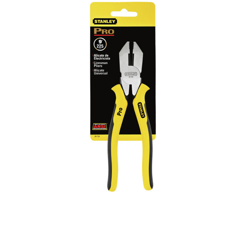 Alicate Pro De Electricista De Alto Poder De Largo 9 Pulg De Ancho De 2-1/4 Pulg De Ancho De Punta De 3/5 Pulg Marca Stanley