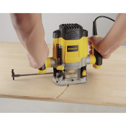 Router De Columna De 1 De 200 Watts De Vel Variable 8 De 000-28 De 000 Rpm De Con 6 Fresas Marca Stanley