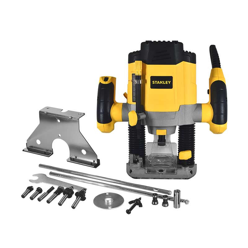Router De Columna De 1 De 200 Watts De Vel Variable 8 De 000-28 De 000 Rpm De Con 6 Fresas Marca Stanley