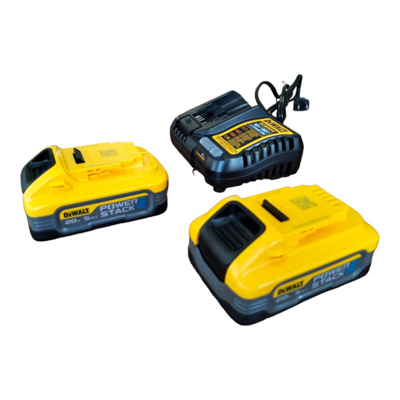 Pulidora/Esmeriladora De 4-1/2 A 5 Pulg De Inalambrica De 20 Voltios De 2 Baterias Power Stack 5 Ah De Brushless De Cargador Dewalt