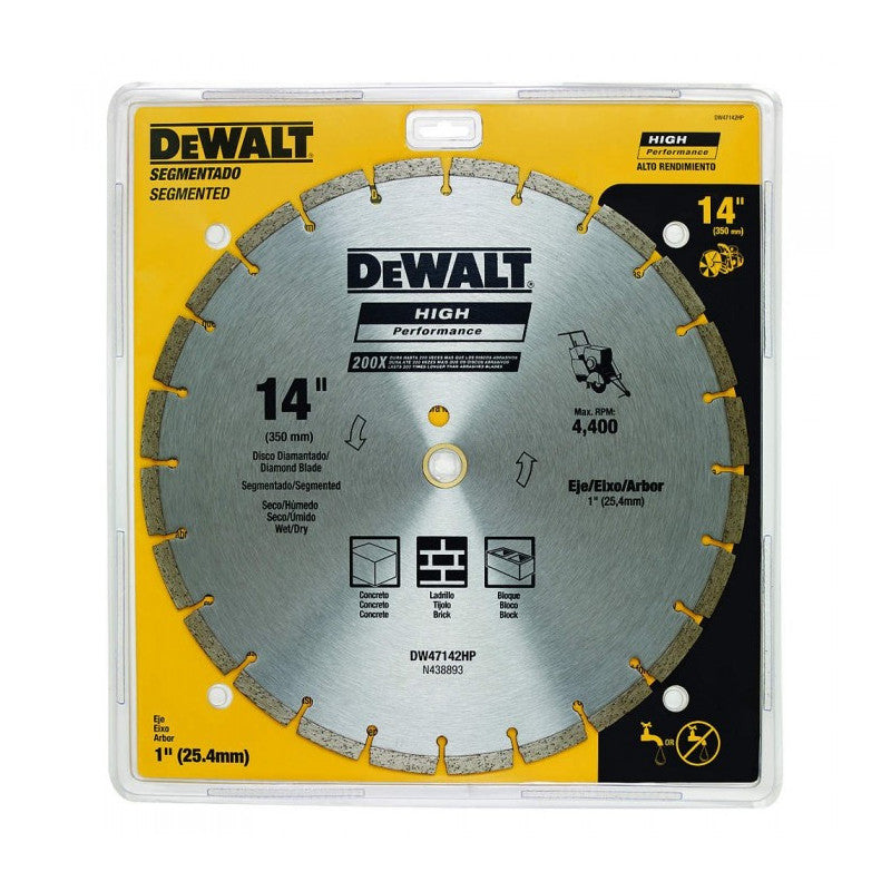 Disco Diamantado De 14 Pulg De Segmentado Marca Dewalt