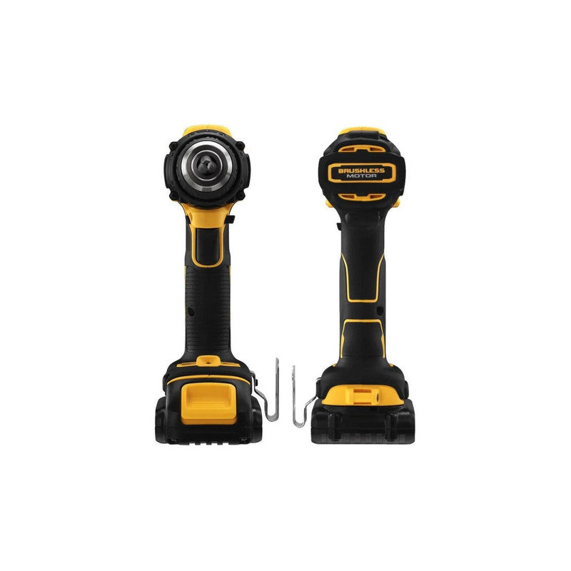 Barreno Percutor Atomic De 20 Voltios De 1/2 Pulg De 2 Baterias De 1 Cargador De Inalambrico Marca Dewalt