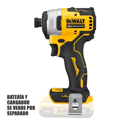 Atornillador De Impacto Inalambrico Atomic De Vastago 1/4 Plg De 20v De Brushless De Sin Cargador Ni Bateria De (Bare Tool)Dewalt
