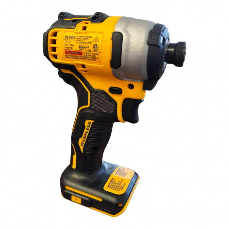 Atornillador De Impacto Inalambrico Atomic De Vastago 1/4 Plg De 20v De Brushless De Sin Cargador Ni Bateria De (Bare Tool)Dewalt