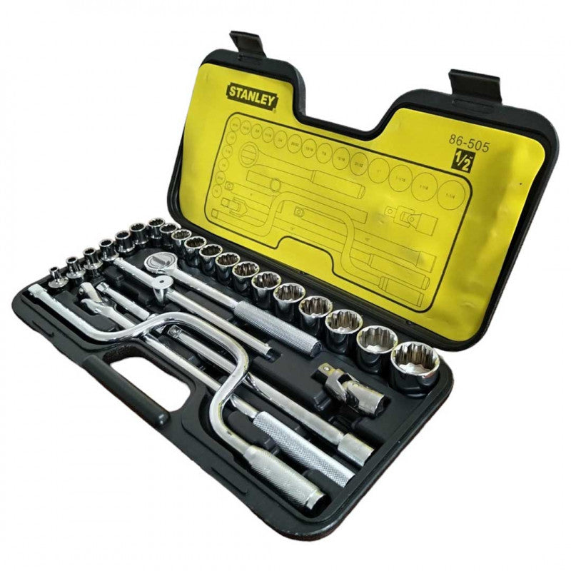 Juego Copas 27Pzs 1/2 12Pt Pulg Maleta Stanley